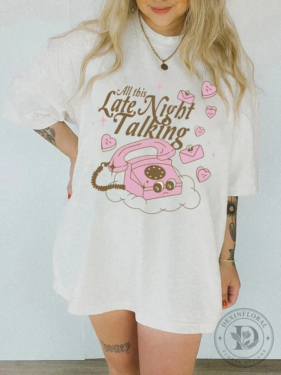Harry Styles Late Night Talking Song Lyrics Oversized T-Shirt